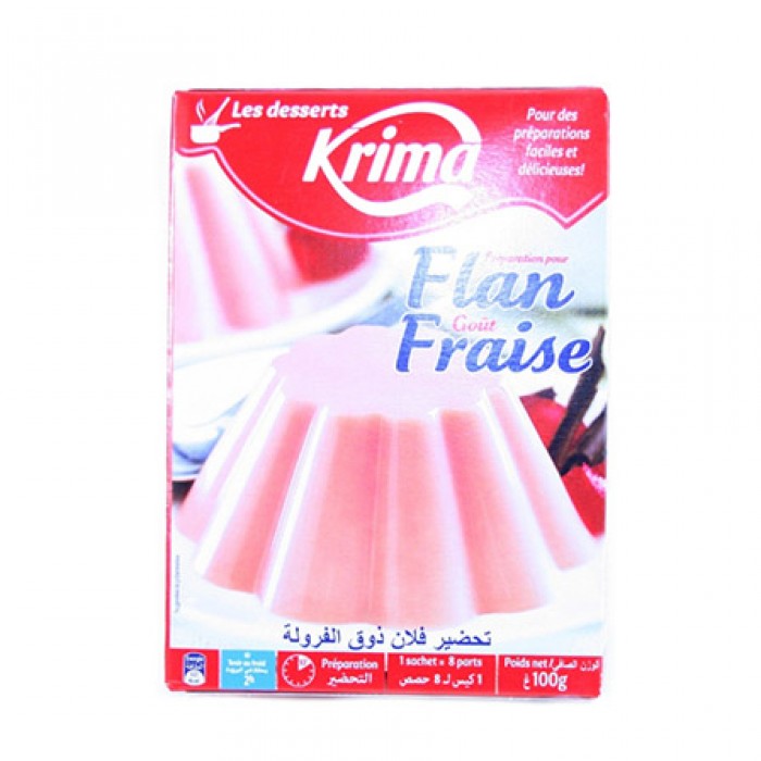 PREPARATION POUR FLAN GOUT FRAISE KRIMA 100 G 